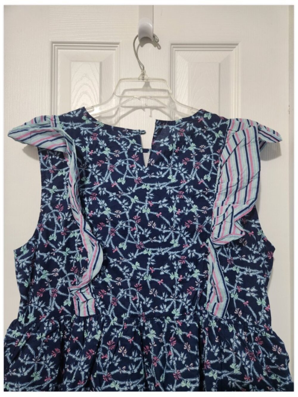 Simply Southern Hayley Bow Print Tiered Maxi Dress Ruffle Trim - Picture 5 of 13
